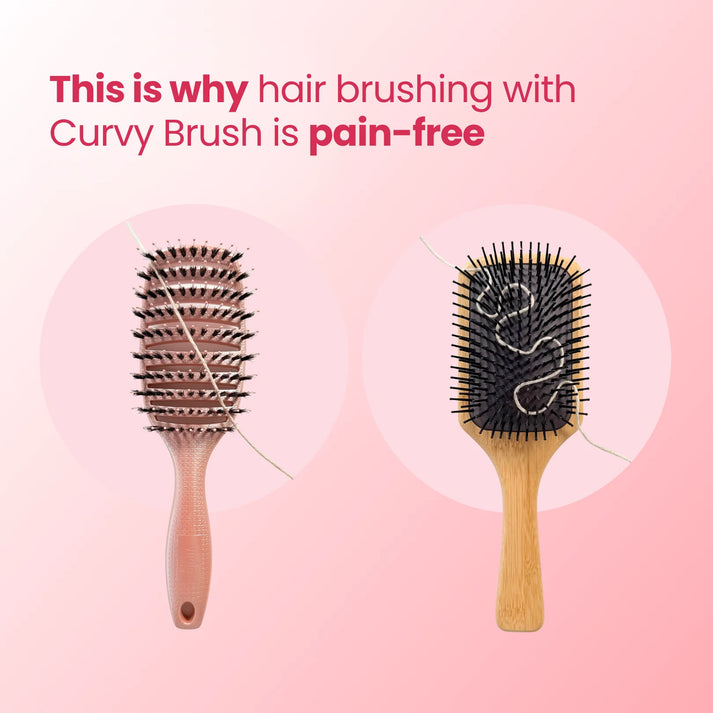 Mini Curvy Brush - spazzola per capelli con setole di cinghiale
