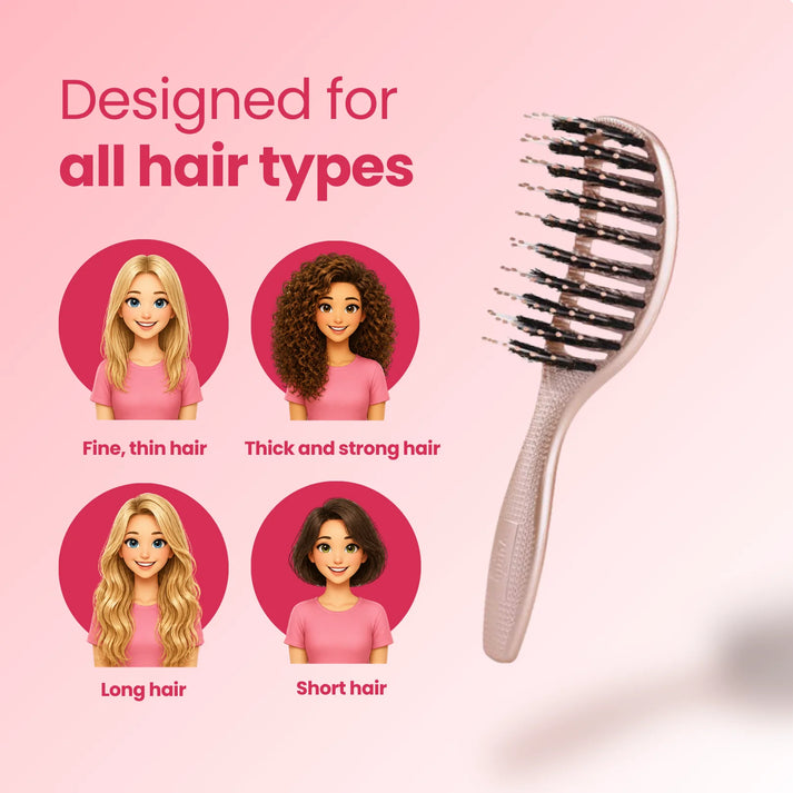 Mini Curvy Brush - spazzola per capelli con setole di cinghiale