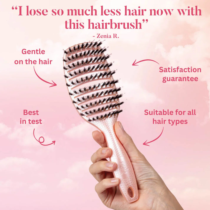 Curvy Brush - brosse à cheveux en poils de sanglier