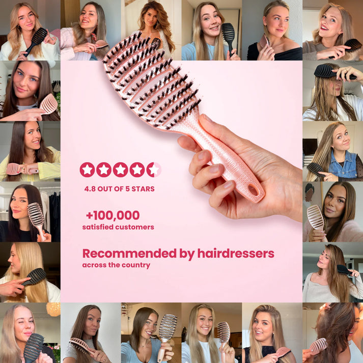 Mini Curvy Brush - spazzola per capelli con setole di cinghiale
