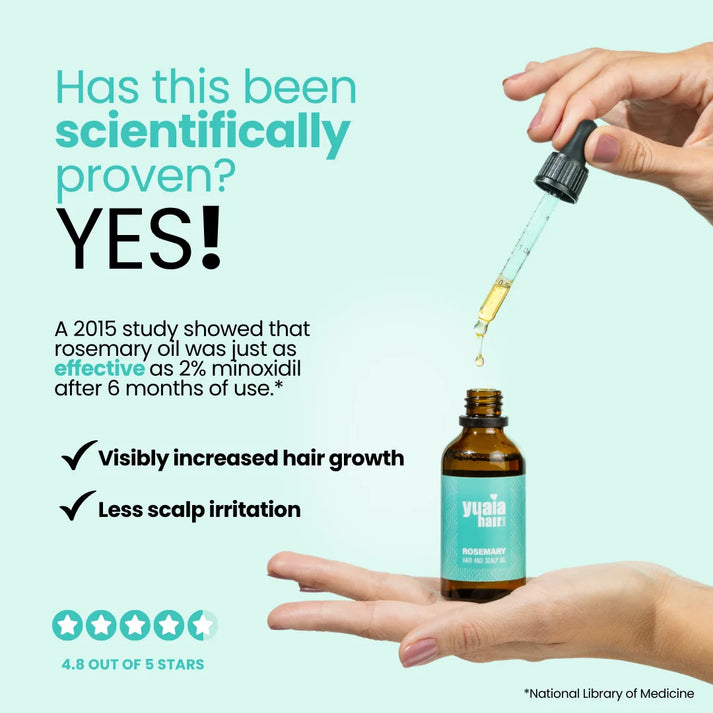 Óleo de cabelo de alecrim