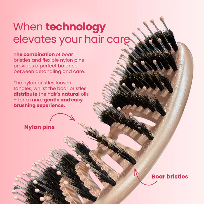 Mini Curvy Brush - spazzola per capelli con setole di cinghiale