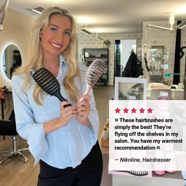 Curvy Brush - brosse à cheveux en poils de sanglier