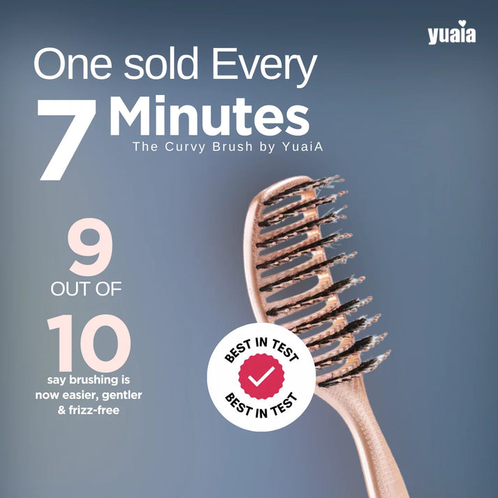 Curvy Brush - brosse à cheveux en poils de sanglier