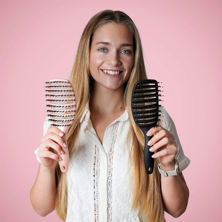 Curvy Brush - brosse à cheveux en poils de sanglier