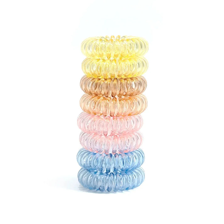 Élastiques à cheveux en spirale, lot de 8