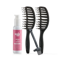 2 Noir doux (Sérum de cheveux gratuits et brosse de nettoyage)
