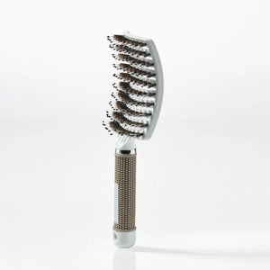 Brosse incurvée - brosse à cheveux avec poils de sanglier