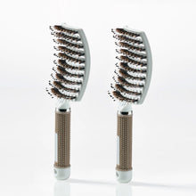 Curved Paddle Brush - hairbrush with boar bristles