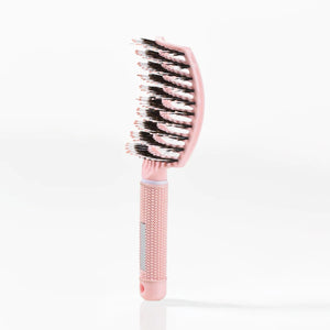 Curved Paddle Brush - hairbrush with boar bristles