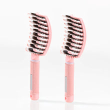 Curved Paddle Brush - hairbrush with boar bristles