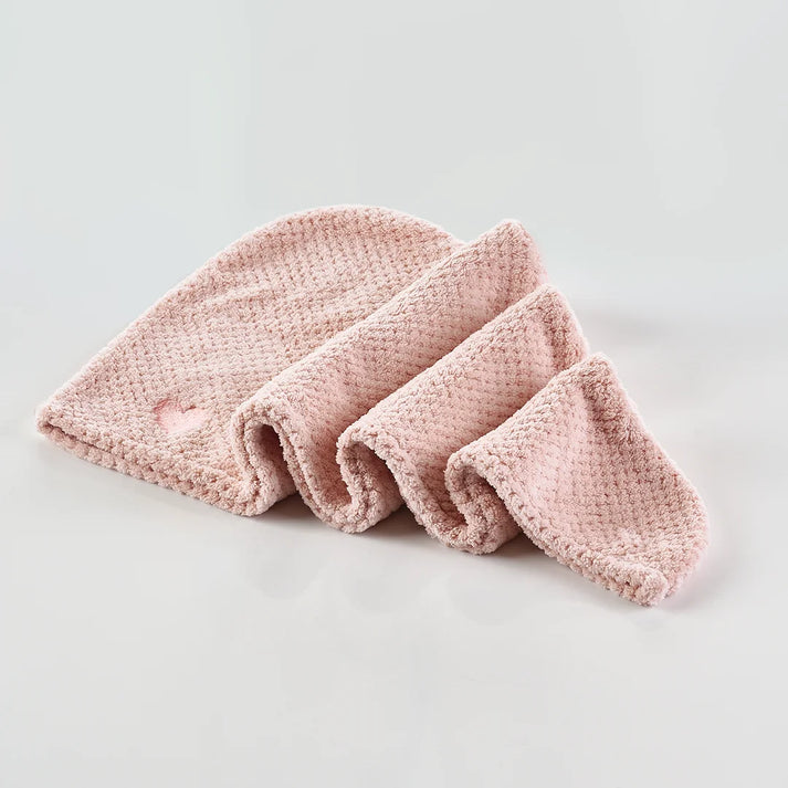 Lot De 2 Serviettes Microfibre Cheveux WUBAYI – Séchage Rapide, Bouton & Élastique, Motif Sirène Filles/Femmes