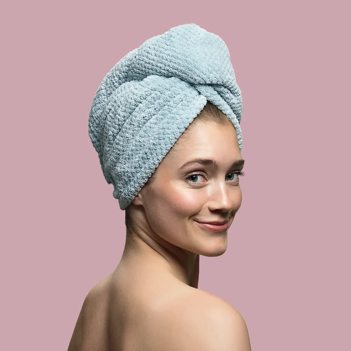 ACWOO haar-tulbandhanddoek, 3-pack zachte microvezel-haarhanddoeken met 6-delige haarbanden, superabsorberende sneldrogende badhoofdomslag voor dames (blauw en geel en paars ACWOO haar-tulbandhanddoek, 3-pack zachte microvezel-haarhanddoeken met 6-delige haarbanden, superabsorberende sneldrogende badhoofdomslag voor dames (blauw en geel en paars